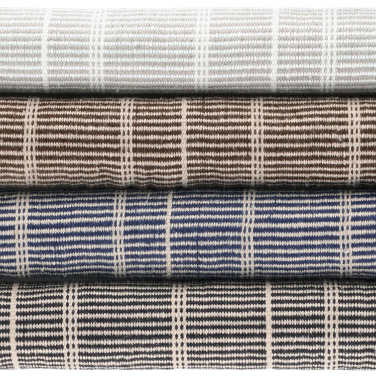 Handmade Oak and Beige Stripe Synthetic Area Rug 2'x3'