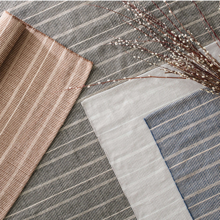 Gray and Ivory Stripe 6' x 9' Synthetic Flat Woven Rug