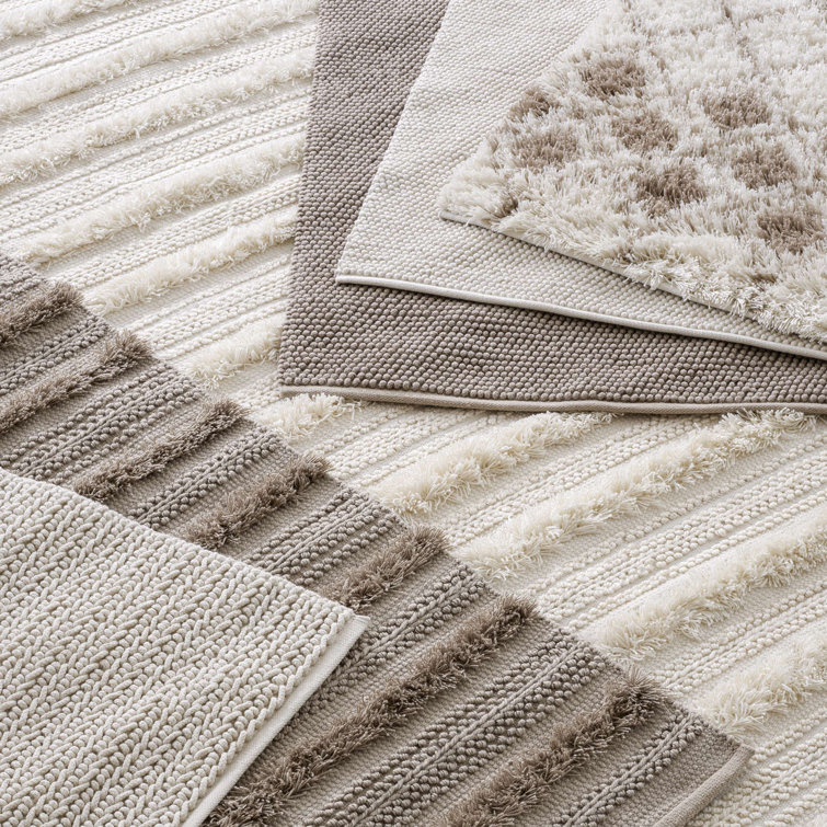 Zhara Handmade Ivory Stripe Indoor/Outdoor Washable Rug