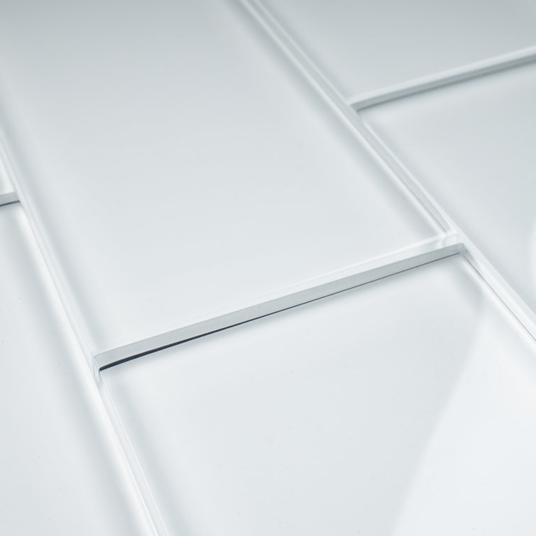 White Glass Mosaic Subway Tile for Kitchen and Bathroom