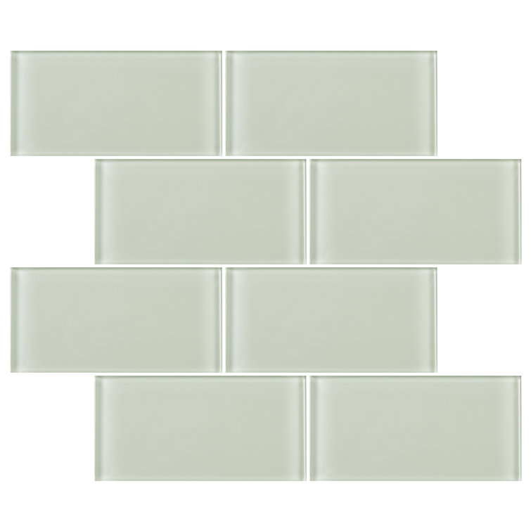 Beige 3'' x 6'' Glass Mosaic Subway Tile for Bathroom and Kitchen