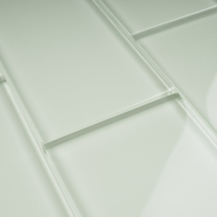 Beige 3'' x 6'' Glass Mosaic Subway Tile for Bathroom and Kitchen