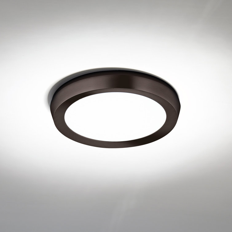 Sleek Argo Black Aluminum LED Flush Mount for Indoor/Outdoor