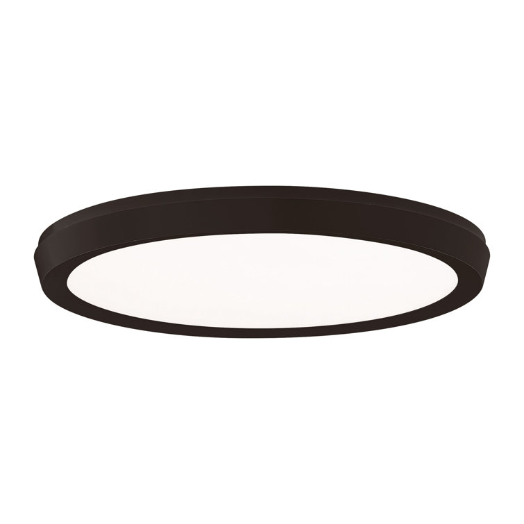 Argo Ultra-Slim Edge-Lit LED Flush Mount in Brushed Nickel & Black