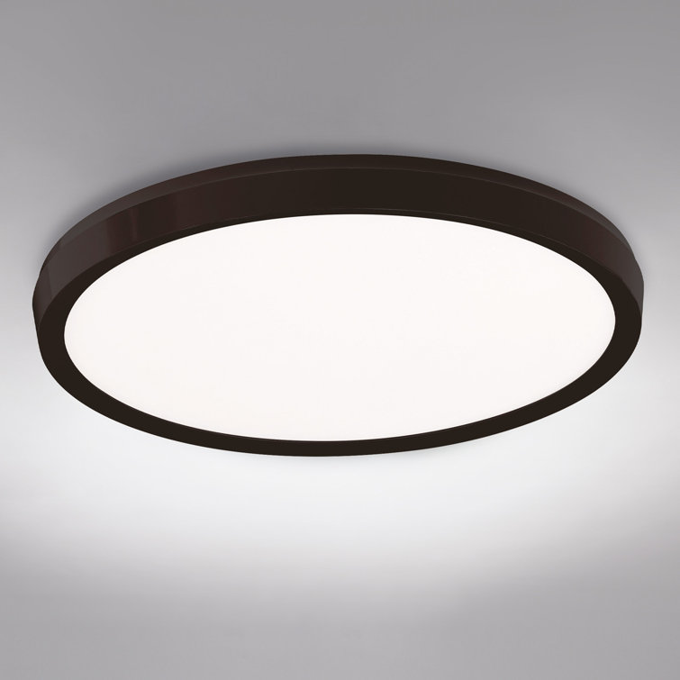 Argo Sleek Ultra-Slim Black Aluminum LED Flush Mount