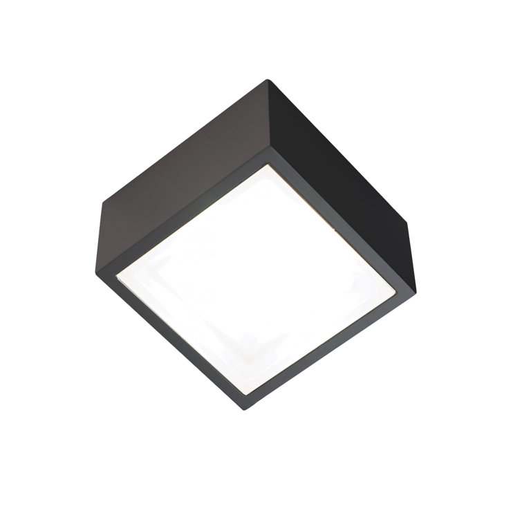 Black Aluminum LED Indoor/Outdoor Flush Mount Light