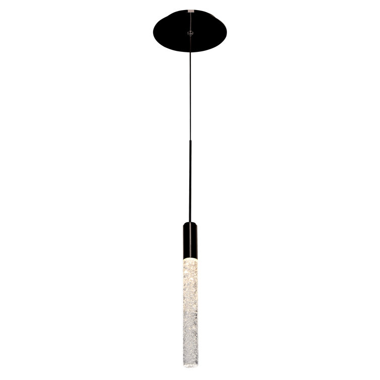 Modern Black Crystal LED Mini Pendant Light