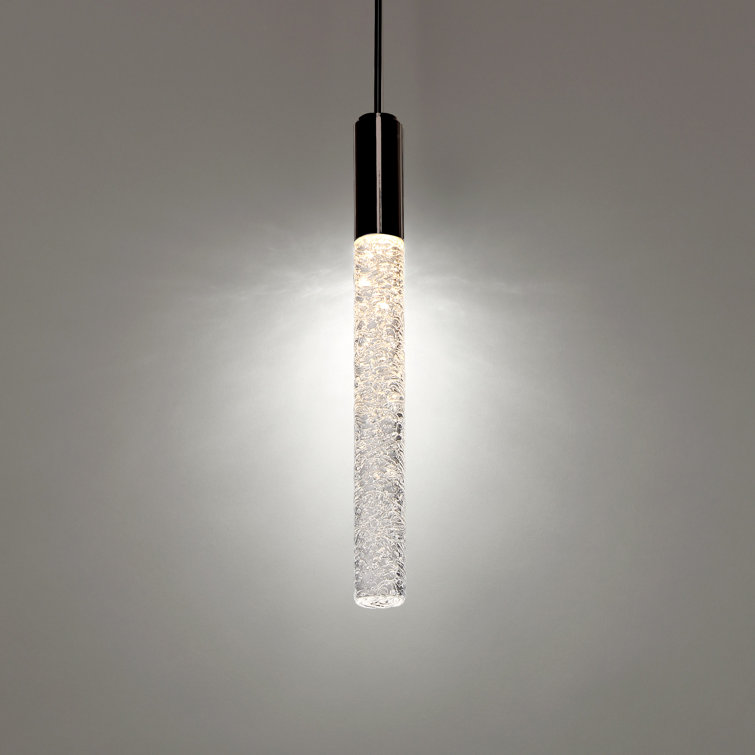 Modern Black Crystal LED Mini Pendant Light