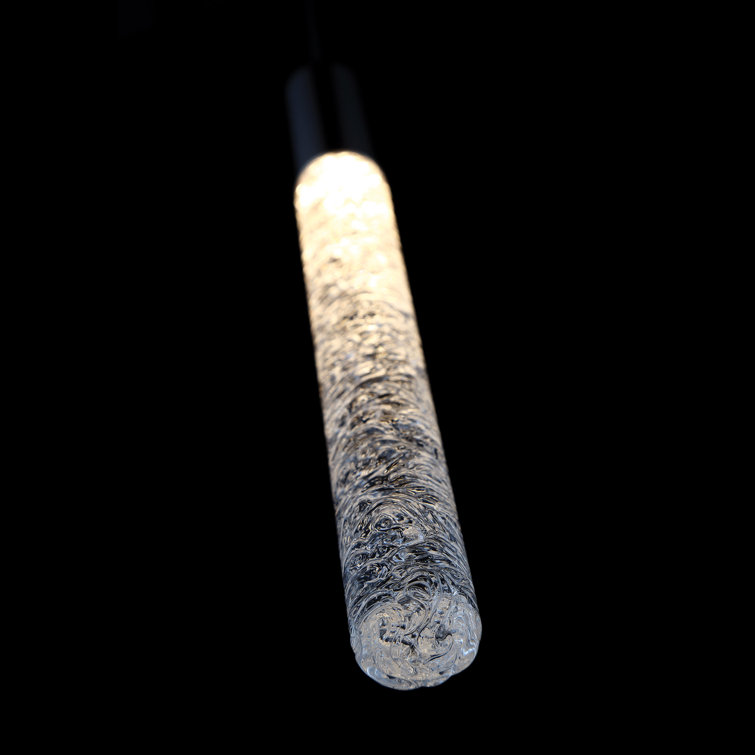 Modern Black Crystal LED Mini Pendant Light