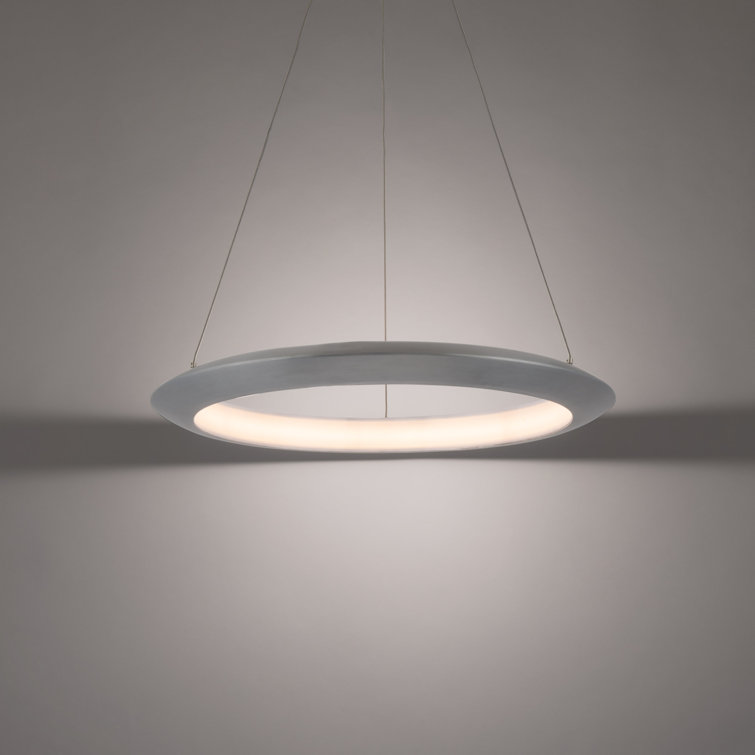 Brushed Aluminum 48'' Round LED Pendant Light