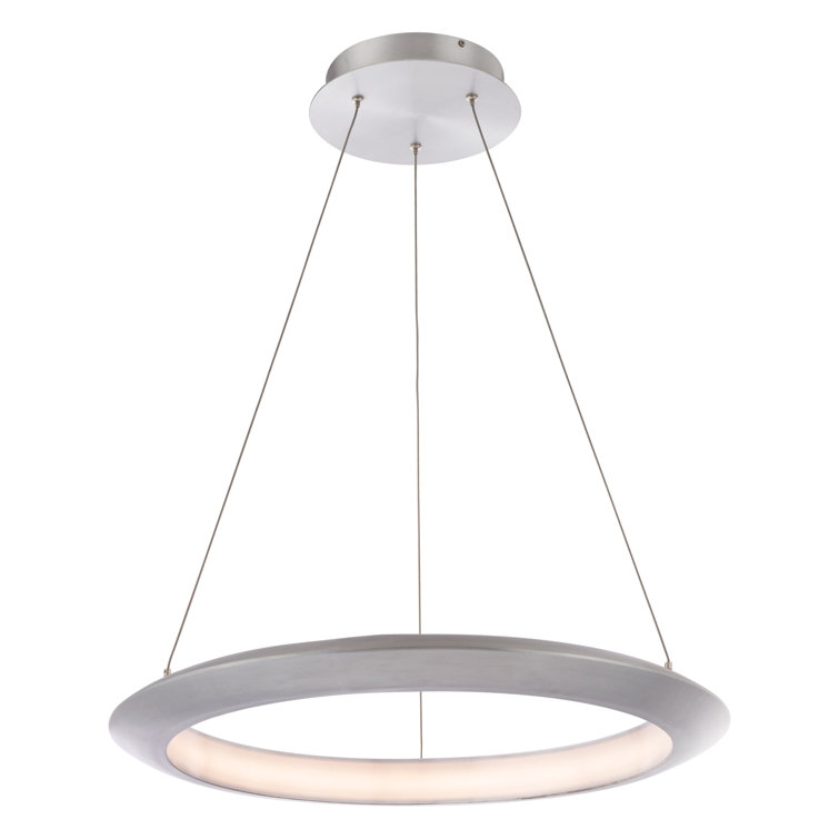 Brushed Aluminum 48'' Round LED Pendant Light