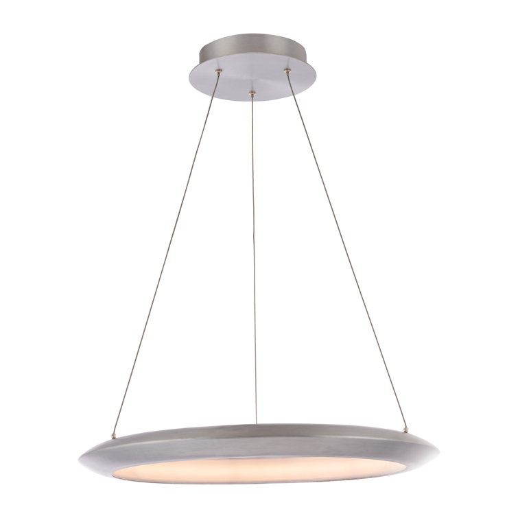 Brushed Aluminum 48'' Round LED Pendant Light