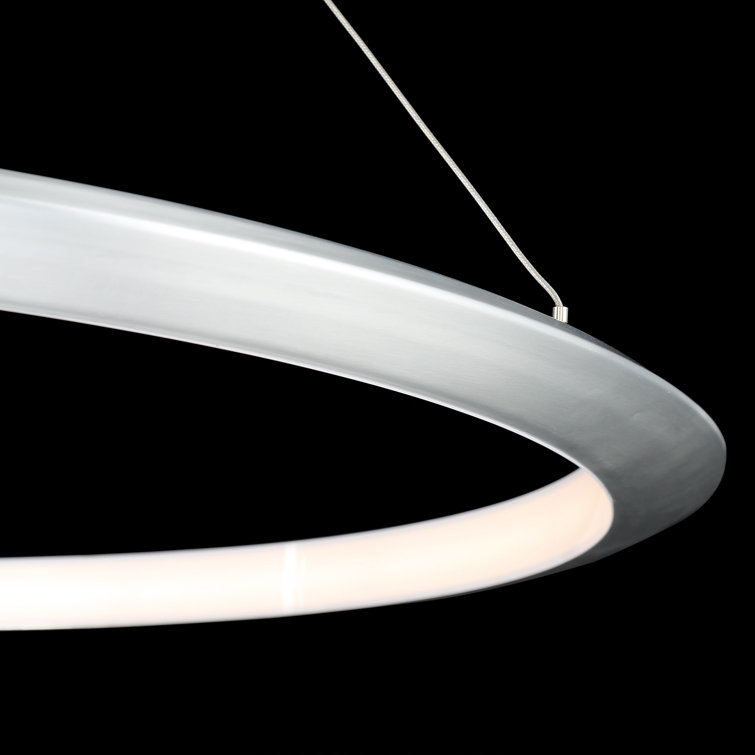 Brushed Aluminum 48'' Round LED Pendant Light
