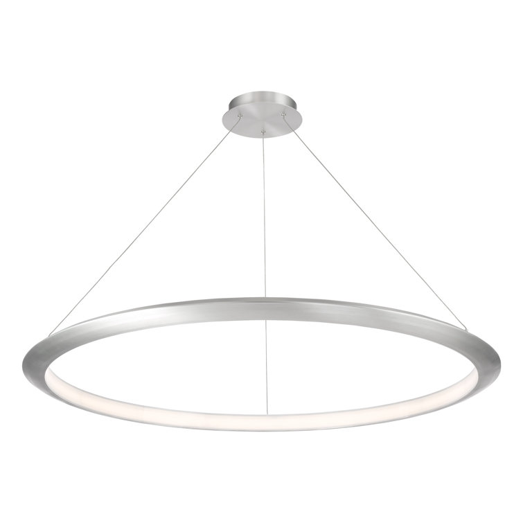 Brushed Aluminum 48'' Round LED Pendant Light