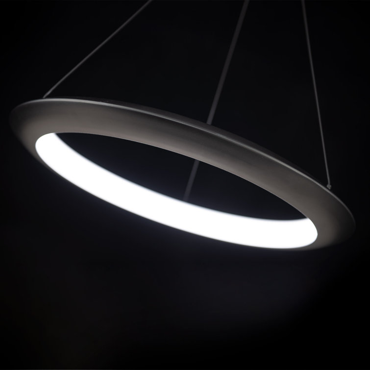 Sleek Modern 48" Black Aluminum LED Pendant for Indoor/Outdoor