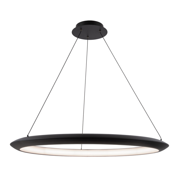 Astral Halo 48" Black Aluminum LED Pendant Light for Indoor/Outdoor