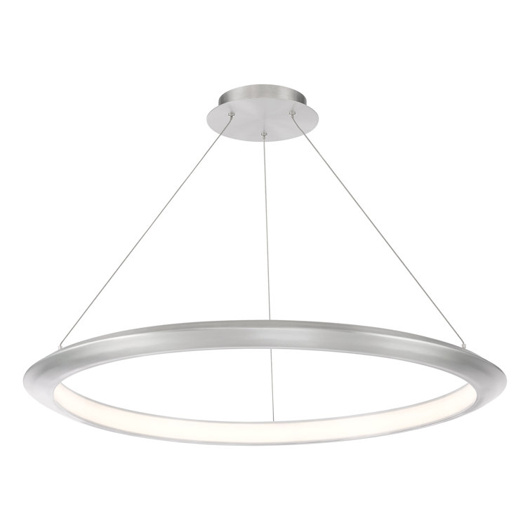 Brushed Aluminum 48'' Round LED Pendant Light