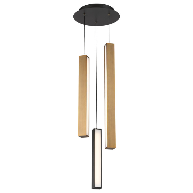Elysian Aged Bronze & Black LED Multi-Light Indoor/Outdoor Pendant