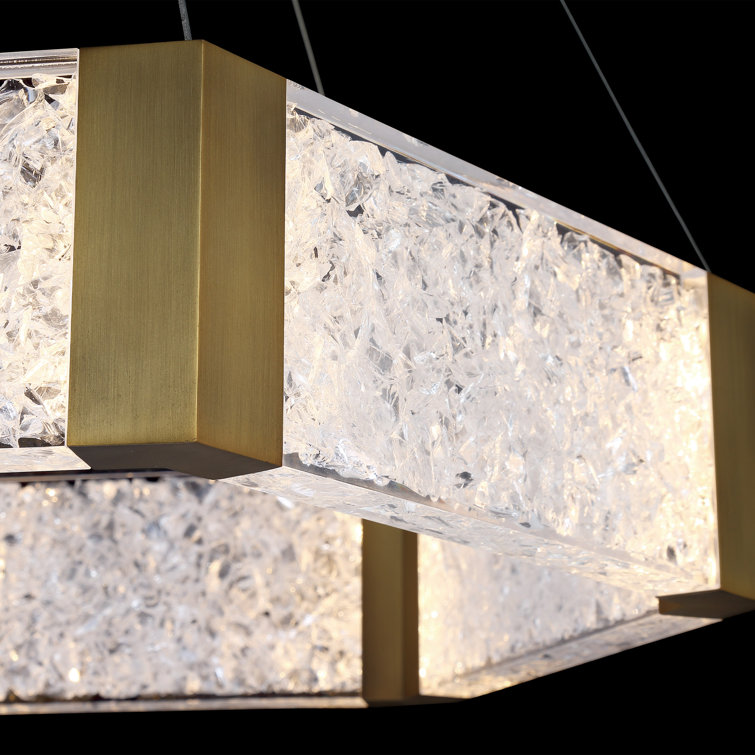 Aged Brass 40-170" Adjustable LED Pendant Light