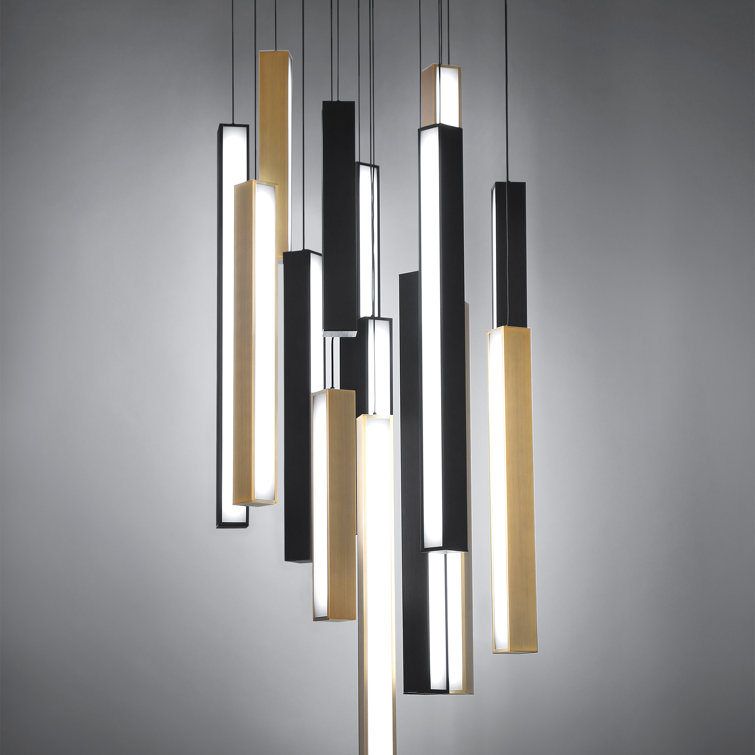 Elysian Aged Bronze & Black LED Multi-Light Indoor/Outdoor Pendant
