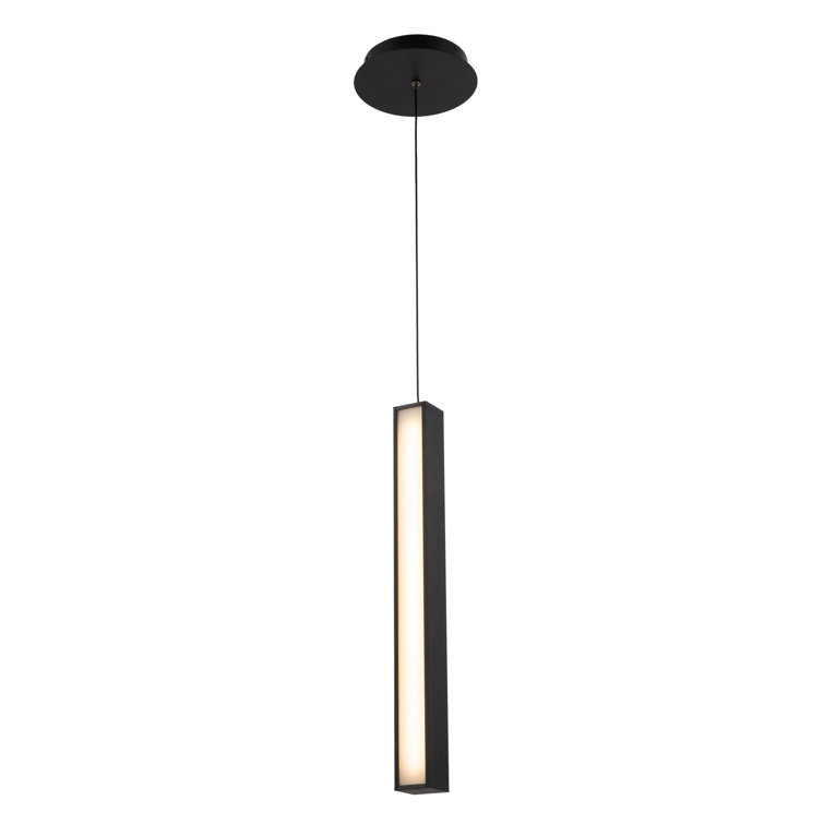 Sleek Mini Black Aluminum LED Pendant for Indoor/Outdoor