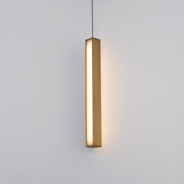 Aged Brass 26" LED Indoor/Outdoor Mini Pendant Light