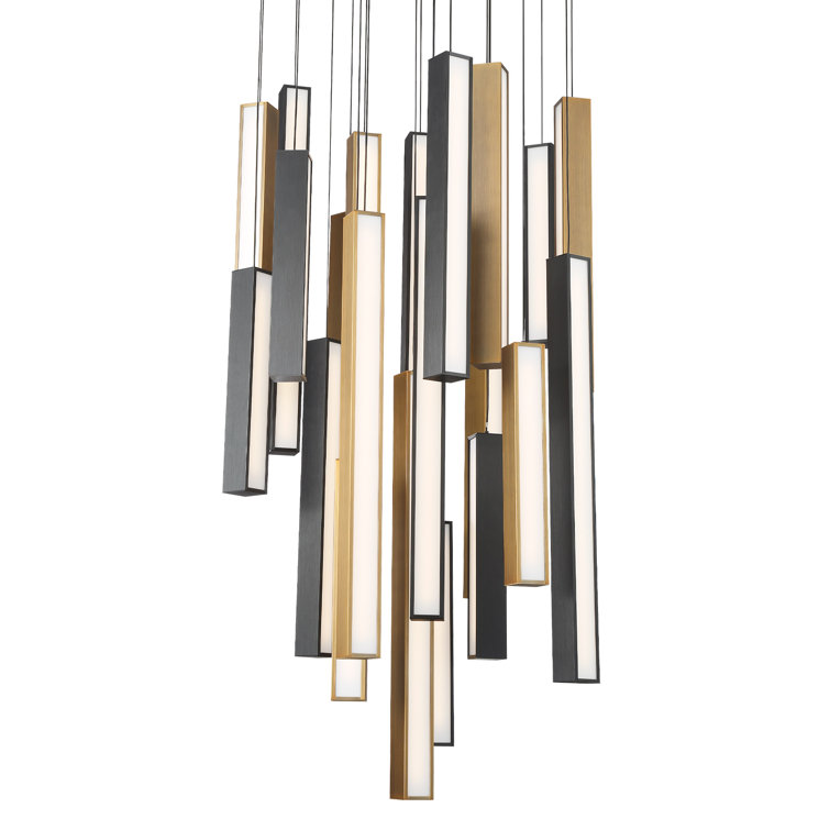 Elysian Aged Bronze & Black LED Multi-Light Indoor/Outdoor Pendant