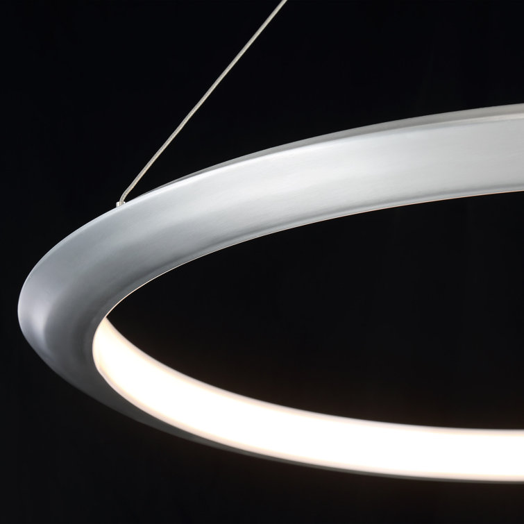 Sleek Aluminum LED Halo 36" Pendant Light for Indoor/Outdoor