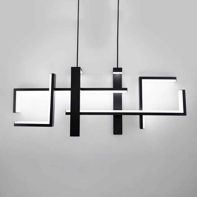 Black Aluminum LED Indoor/Outdoor Pendant Light
