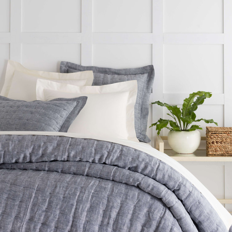 Reversible Natural Cotton Full Quilt Set with Polyester Fill