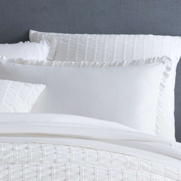 Classic White Cotton Ruffle Standard Sham