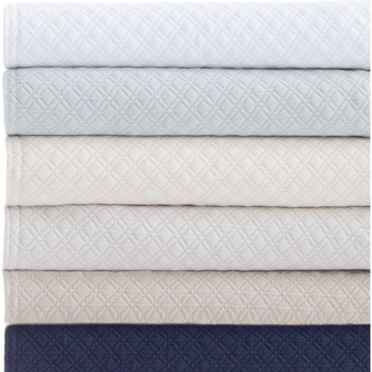 Ivory Diamond Pattern Cotton Twin Box Spring Cover