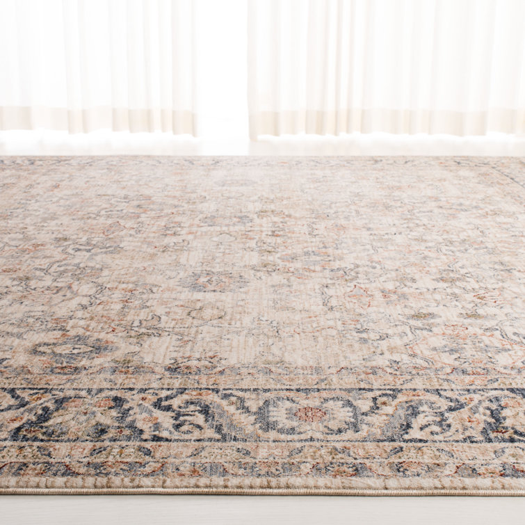 Ivory Elegance 5'3" x 7'6" Synthetic Hand-Knotted Area Rug