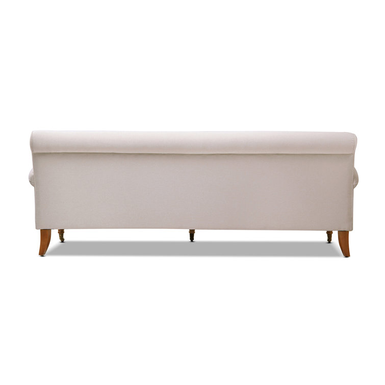 Alana Lawson 88'' Sky Neutral Velvet Upholstered Sofa