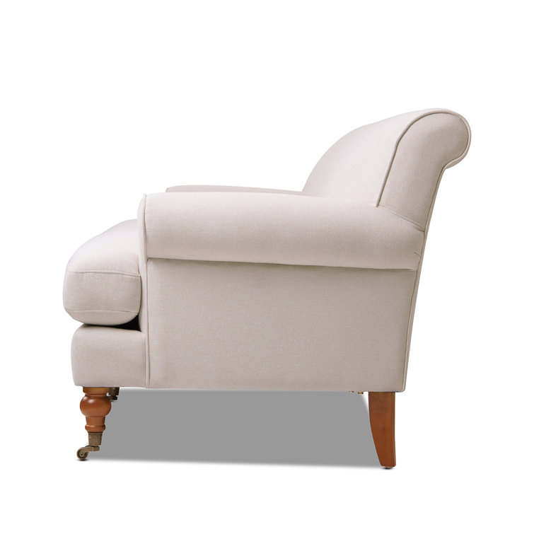 Alana Lawson 88'' Sky Neutral Velvet Upholstered Sofa