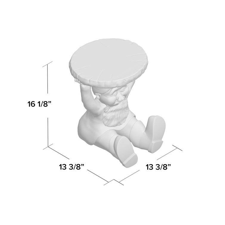 Attila Gold Round Acrylic Gnome Stool/Table by Philippe Starck