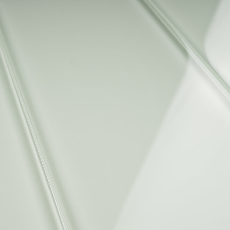 Gray 4'' x 12'' Glass Mosaic Subway Tile