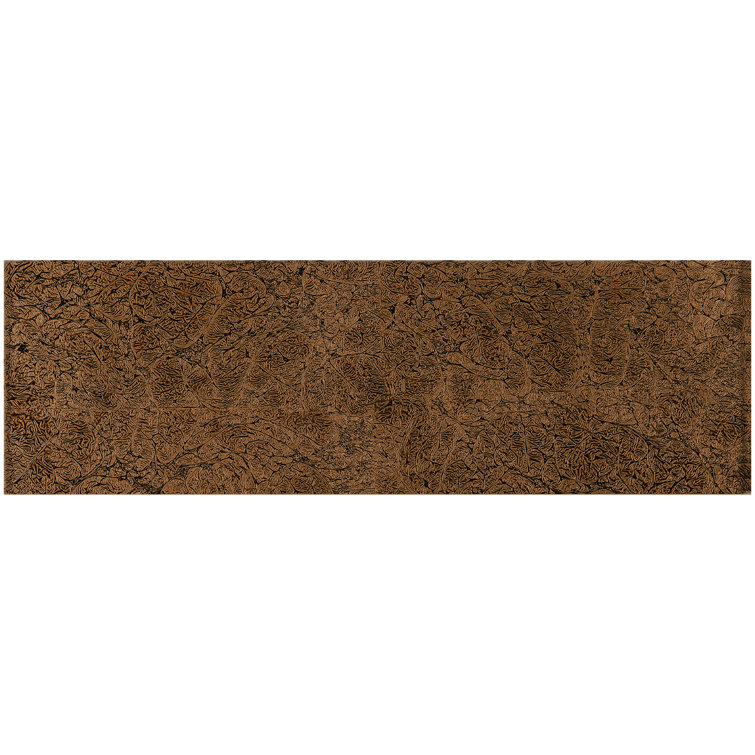 Brown 4'' x 12'' Glass Mosaic Subway Tile