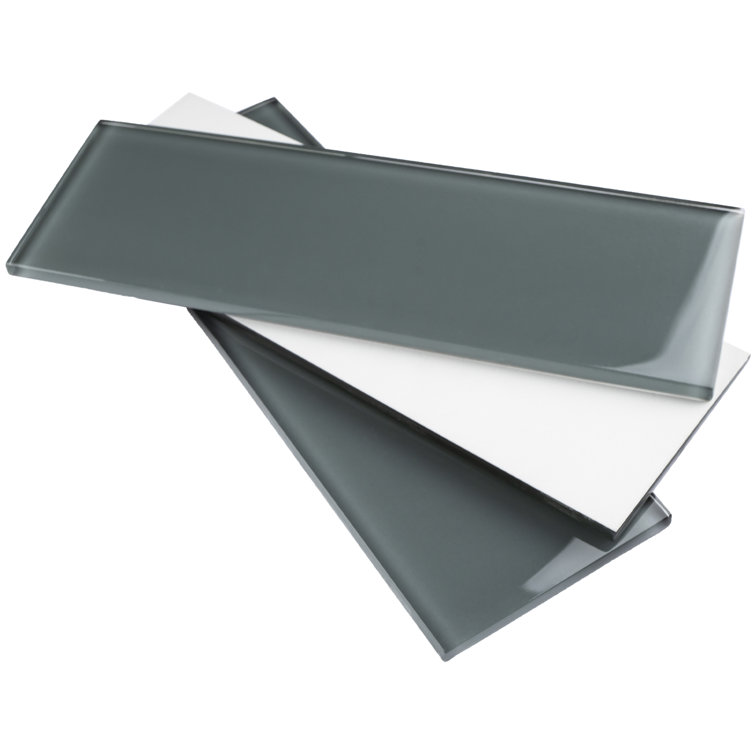 Slate Blue Glass Mosaic Subway Tile for Kitchen and Bathroom