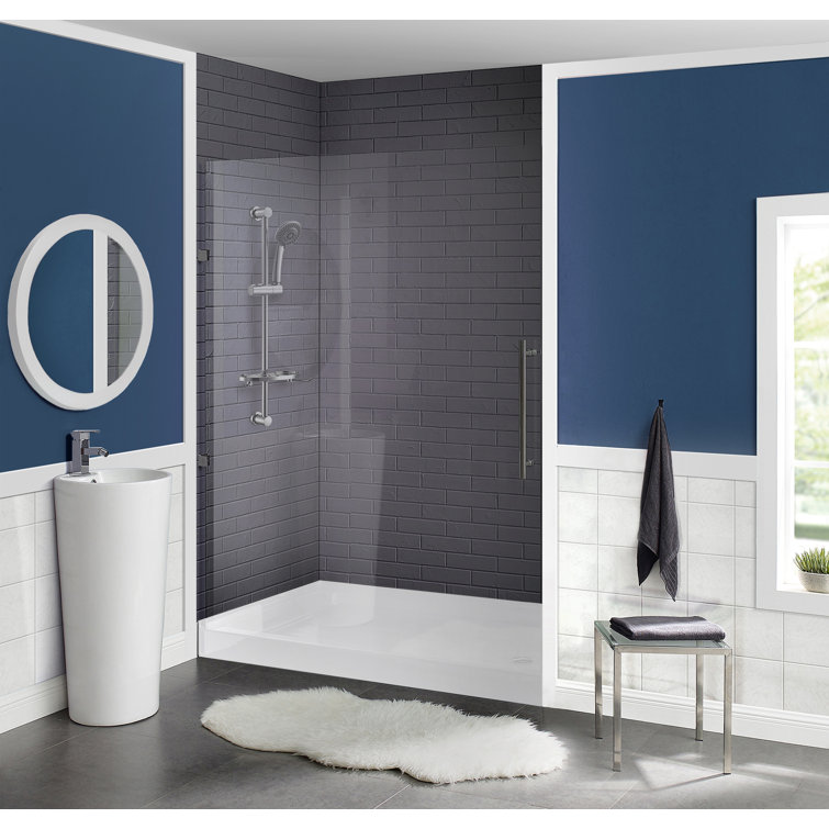 Voltaire 60" x 36" White Acrylic Shower Base with Right-Hand Drain