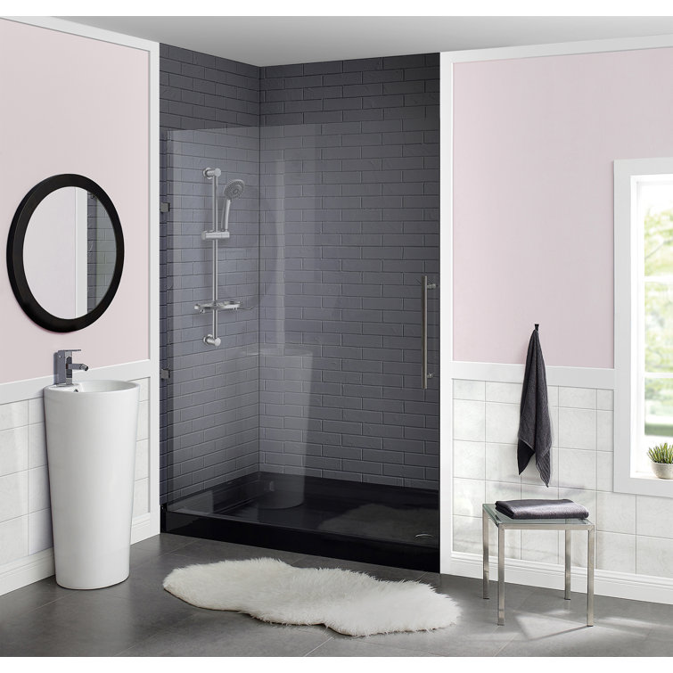 Voltaire 60" x 36" White Acrylic Shower Base with Right-Hand Drain