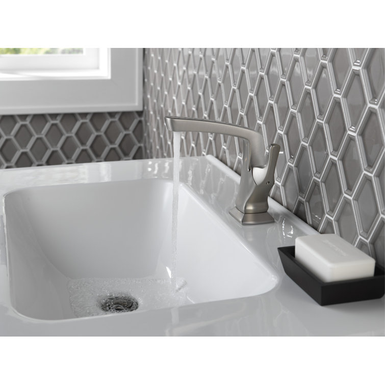 Vesna SpotShield Brushed Nickel Single-Handle Mid-Arc Bathroom Faucet