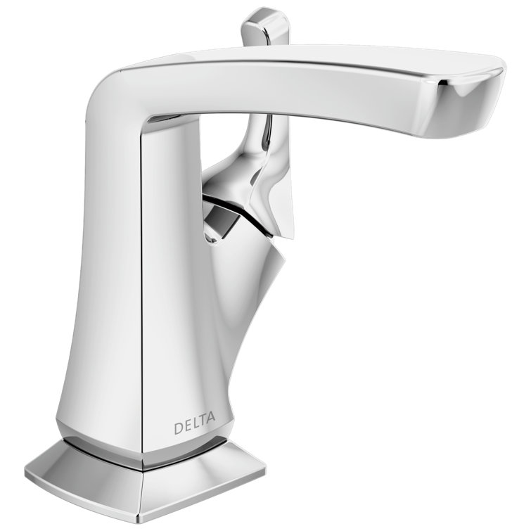 Vesna Polished Chrome Single Handle Mid-Arc Bathroom Faucet