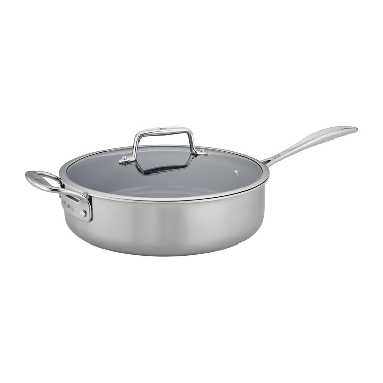 Zwilling Clad CFX 5-qt Silver Stainless Steel Non-Stick Saute Pan