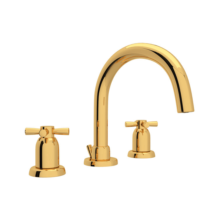 Elegant Polished Nickel 7" Transitional Widespread Bathroom Faucet