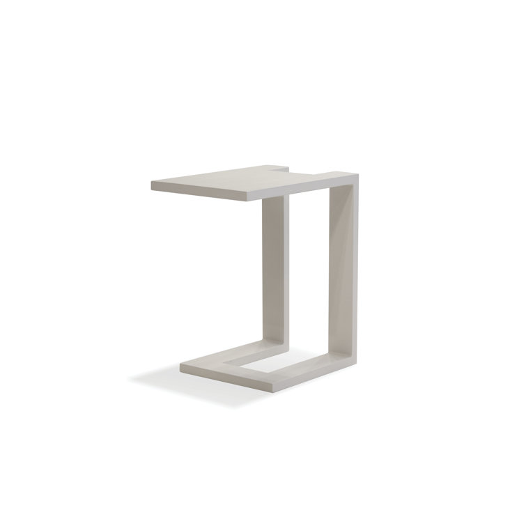 Marselia 13'' White Metal Rectangular Outdoor Side Table