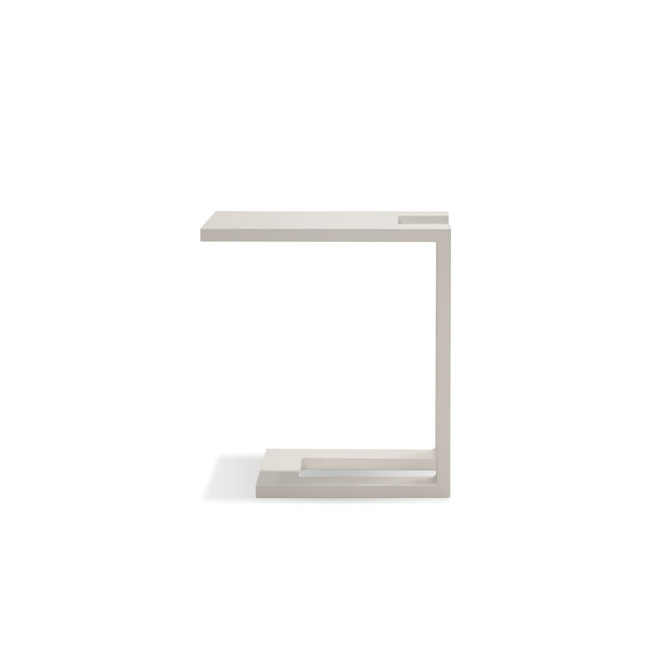 Marselia 13'' White Metal Rectangular Outdoor Side Table