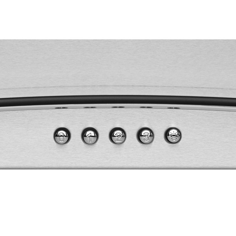30" Stainless Steel Convertible Wall Mount Range Hood with Charcoal Filter