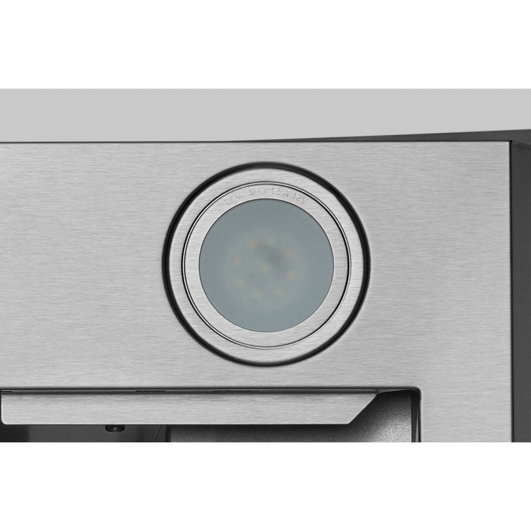 Hauslane 36" Stainless Steel Convertible Island Range Hood with Charcoal Filter