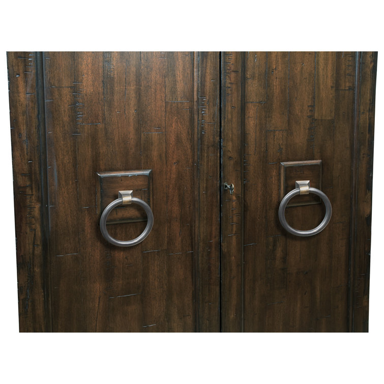 Brauer 40" Brown Hardwood Traditional Bar Cabinet